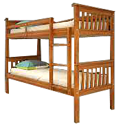 Beliche dupla em madeira maciça