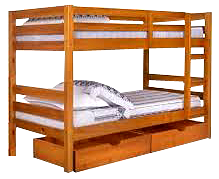 Beliche dupla com dois gavetões em madeira maciça