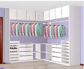 Guardafato/Roupeiro de Canto em madeira prensada com 4 portas, duas de Espelho