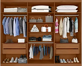 Guardafato/Roupeiro madeira macica com 4 portas