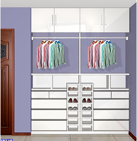 Guardafato/Roupeiro em madeira prensada com 2 portas, uma de Espelho