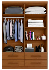 Guardafato/Roupeiro madeira macica com 4 portas